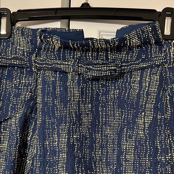 Eva Mendes-NY&Co Blue High-Waist Textured Skirt with Belt & Pockets - Picture 4 of 8